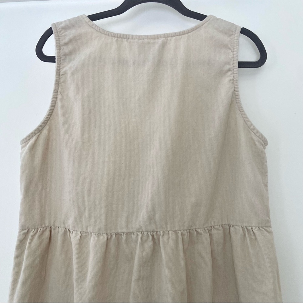 Vtg Two Twenty Jumper Overall Dress Size M Corduroy Cottagecore Prairie Country - Picture 7 of 11
